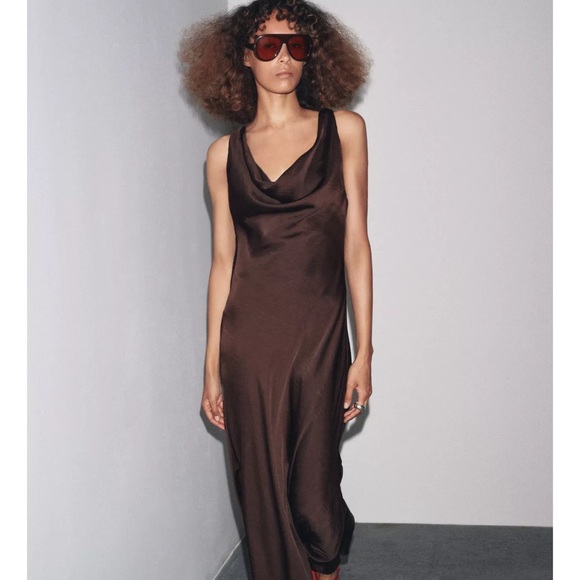 Maxi Dress Robe De Soire Longue Zara Zara Dresses Zara Zw Collection Satin  Long